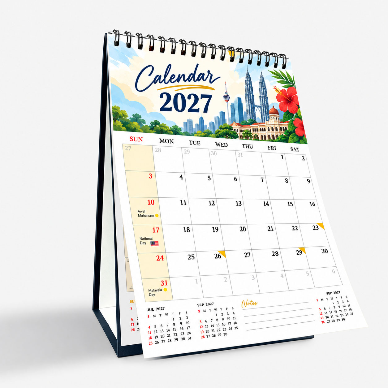 Table Calendar Printing Malaysia Portrait 150 x 215mm
