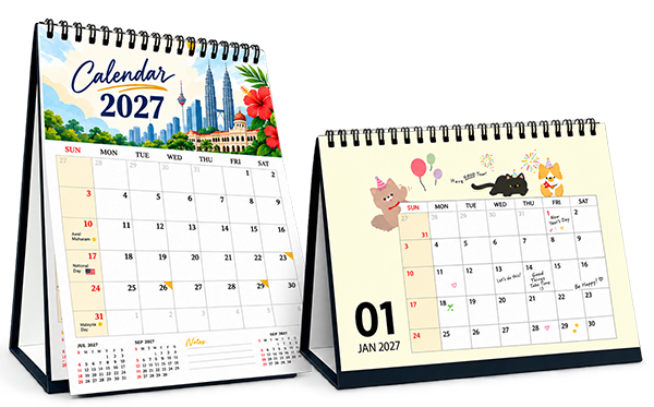 desk table calendar printing