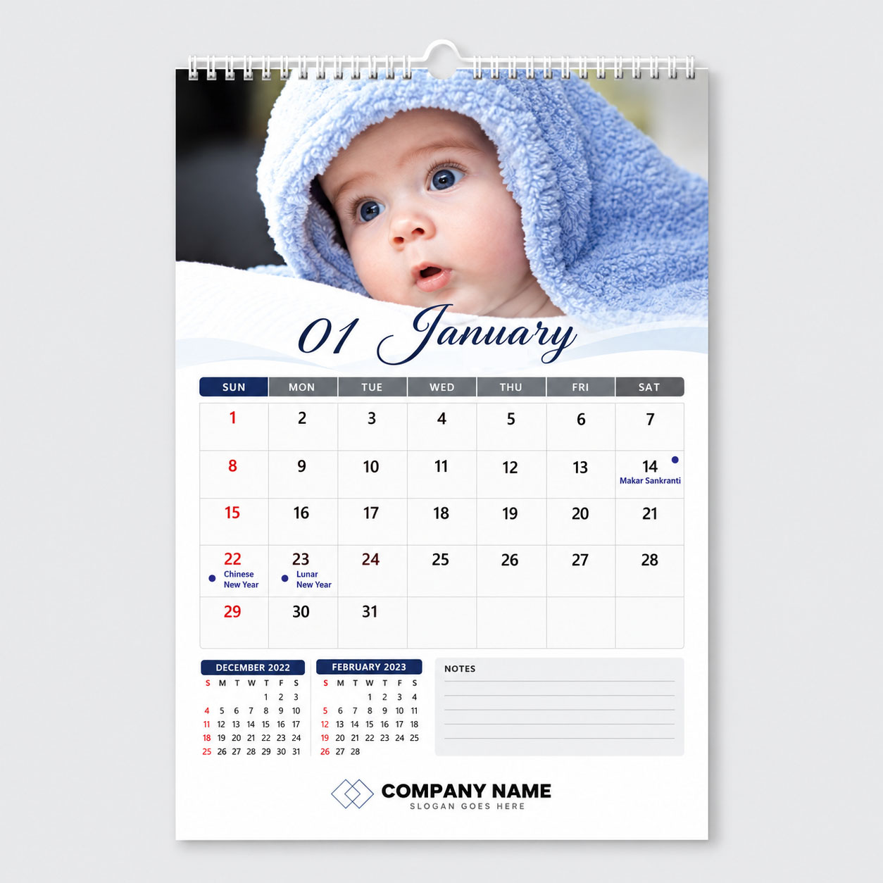 Custom Wire O Wall Calendar printing Malaysia